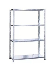 Commercial Galvanised Heavy Duty Shelving Unit 4 Shelves 220kg Loading Capacity 705x305x1370mm | Stalwart DA-SY3070G