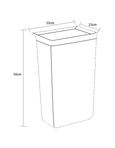 Garbage Bin for Utility carts 40 litres 330x230x560mm | Stalwart DA- ST029C 2