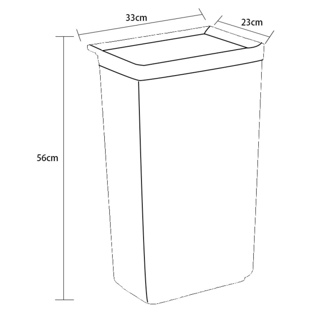 Garbage Bin for Utility carts 40 litres 330x230x560mm | Stalwart DA- ST029C