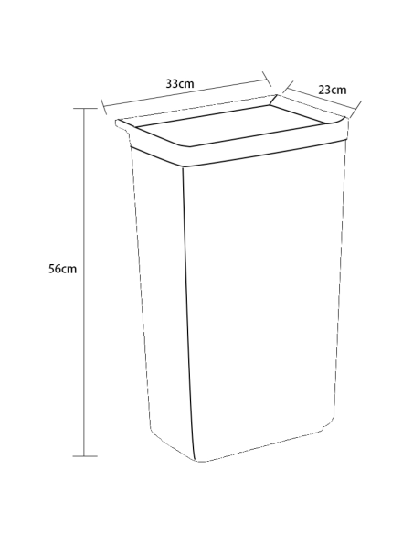 Garbage Bin for Utility carts 40 litres 330x230x560mm | Stalwart DA- ST029C