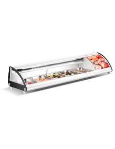 Commercial Refrigerator Sushi Showcase 6xGN1/3 White | Stalwart DA-CS83W