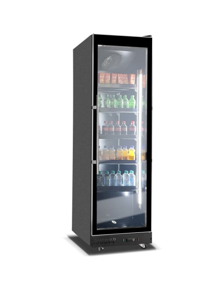 Commercial Display Refrigerator with Single Glass door 400 litres Black | Stalwart DA-KXG620BLACK