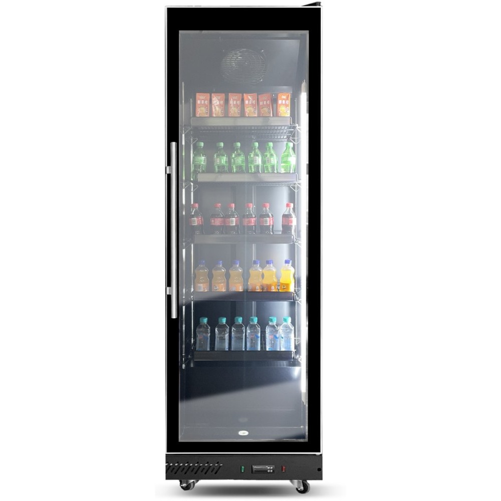 Commercial Display Refrigerator with Single Glass door 400 litres Black | Stalwart DA-KXG620BLACK
