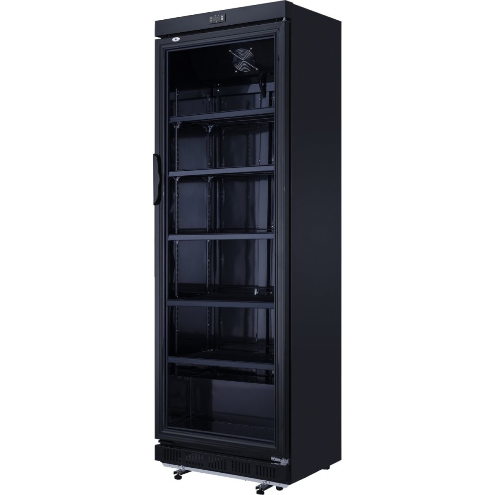Commercial Drink cooler Upright 402 litres Dynamic cooling Hinged glass door Black | Stalwart DA-LG402PFBLACK