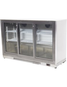 Back bar cooler 3 sliding doors 312 litres Stainless steel | DA-SSBC03PS