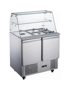 Saladette with Glass Display 2 doors | Stalwart DA-THS900VG