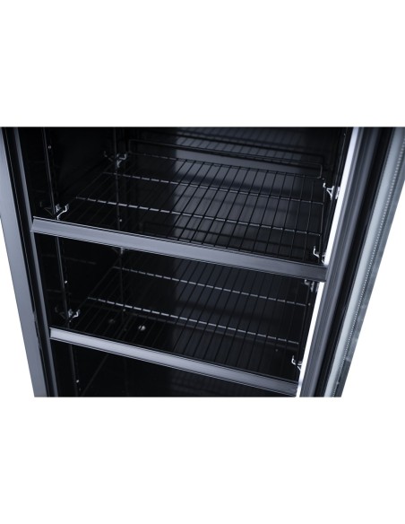 Commercial Drink cooler Upright 402 litres Dynamic cooling Hinged glass door Black Canopy light | Stalwart DA-LG402DFBLACK