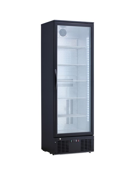 Commercial Bar bottle cooler Upright Single door 300 litres Black | Stalwart DA-LG310H
