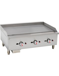 Premium Commercial Gas Griddle Smooth plate 3 burners 22.5kW Countertop | DA-EGG36S