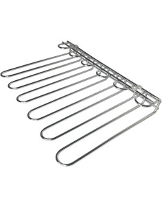 Wine Glass Rack Silver Ceiling mounted Length 450mm 20 wine glasses | Stalwart DA-WGR5S