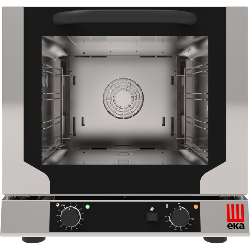 Professional Convection Oven Electric 4 trays 429x345mm Electromechanic controls Indirect steam Tilt door | Tecnoeka EKF423NUP