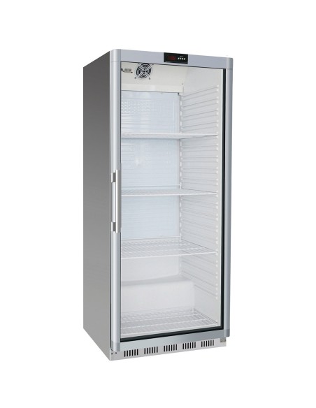 600lt Commercial Refrigerator Stainless Steel Upright cabinet Single glass door Ventilated cooling | Stalwart DA-SR600G