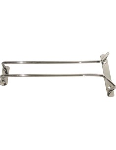 Wine Glass Rack Silver Ceiling mounted Length 250mm 3 wine glasses | Stalwart DA-WGR110S