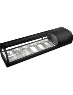 Commercial Refrigerator Sushi Showcase 6xGN1/3 Black | Stalwart DA-CS62AB