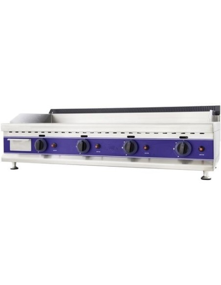 Commercial Gas Griddle Smooth 4 zone 12kW Table top | Stalwart DA-HGT1100