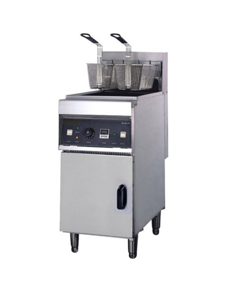 Twin Basket Professional Free standing Electric Fryer Single tank 18kW 28 litres | DA-DF28L