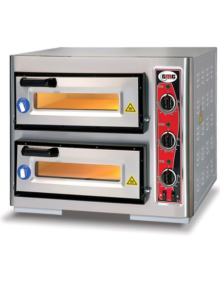 Electric Pizza Oven 2 chambers 400x400mm  Capacity 1+1 pizzas at 16" 230V/1 phase | DA-PF4040DE3