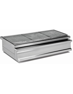 Professional Stainless steel Charcoal Grill with Firebrick & Ash drawer 1200x730x290mm | DA-OCK020K