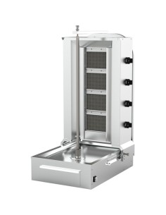 Commercial Gyros/Kebab grill Gas Bottom motor Capacity 60kg 4 burners 12kW | Stalwart DA-DN151