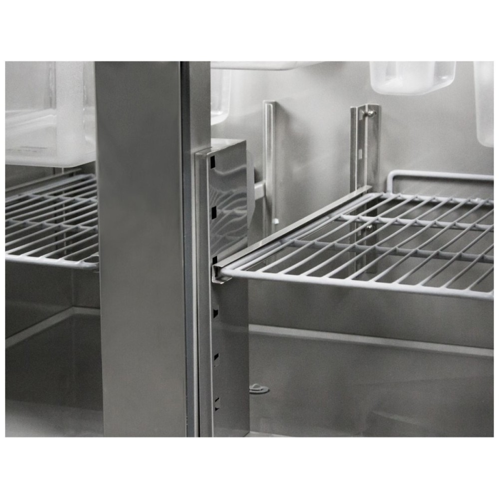 Saladette Glass top 900x700x1350mm 2 doors | Stalwart DA-THS900CG