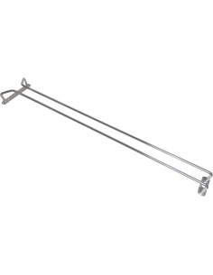 Wine Glass Rack Silver Ceiling mounted Length 600mm 7 wine glasses | Stalwart DA-WGR124S