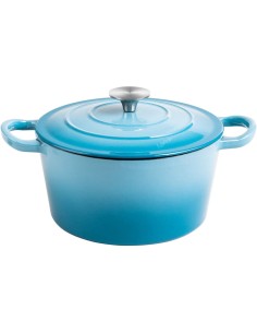 Enameled Cast iron Casserole Dish Round Turquiose Ă¸20cm 1.5 litres | DA-A20WT