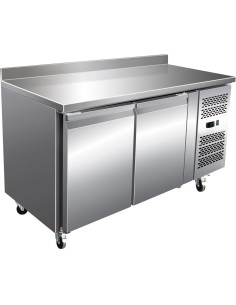 Professional Refrigerated Counter with Upstand 2 doors Depth 600mm | DA-RS22V