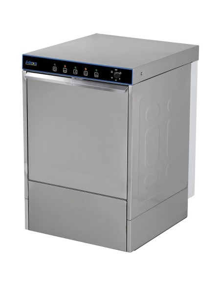 Commercial Glasswasher 800-1000 glasses/hour 400mm basket Drain pump Detergent pump Rinse aid dispenser 13A | Stalwart EMP1100