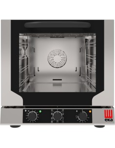 Professional Convection Oven Electric 4 trays 429x345mm Electromechanic controls Indirect steam Tilt door | Tecnoeka EKF423NM
