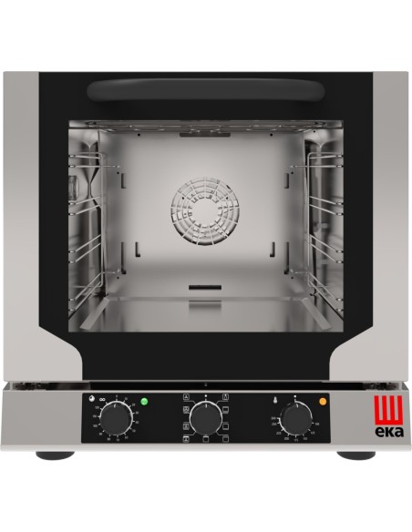 Professional Convection Oven Electric 4 trays 429x345mm Electromechanic controls Indirect steam Tilt door | Tecnoeka EKF423NM