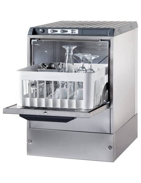 Commercial Glasswasher 350mm basket 120 second cycle Drain pump Detergent pump Rinse aid pump | Omniwash DA-JM973500BTDDPS