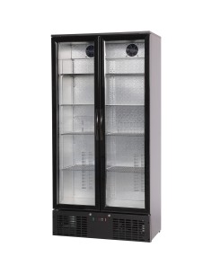 Commercial Bar bottle cooler Upright Twin door 470 litres Black | Stalwart DA-LG510H 2