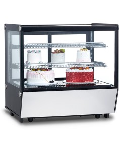 Display Merchandiser Fridge Countertop 200 litres 2 shelves Black & Stainless steel | Stalwart DA-FTW200Z 2