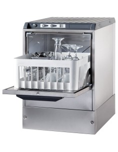 Commercial Glasswasher 800-1000 glasses/hour 350mm basket Drain pump Detergent pump Rinse aid pump 13A | Omniwash 3500BTDDPS