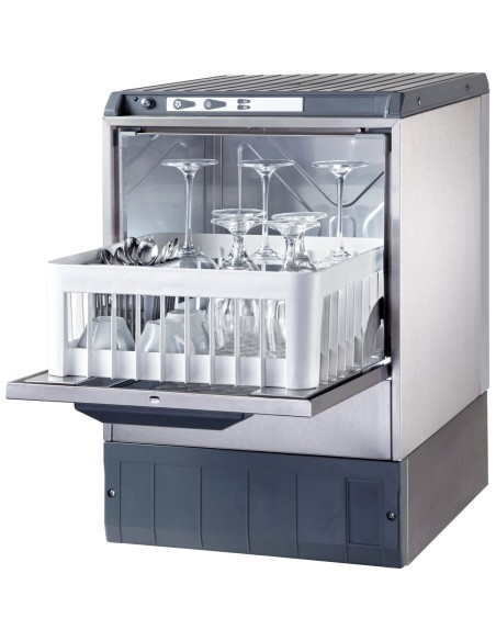 Commercial Undercounter Glasswasher 1200 glasses/hour 400mm basket Gravity Drain 13A | Omniwash 4000BT