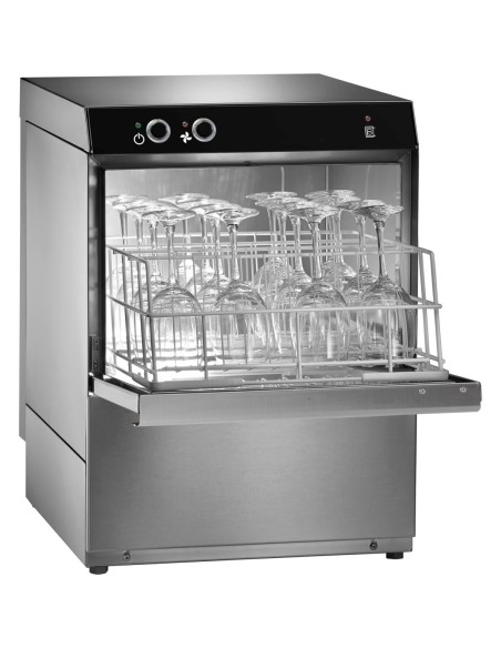 Commercial Glasswasher Premium 400mm basket 30 baskets/hour Drain pump Detergent dosing pump 13A | DA-ADX40