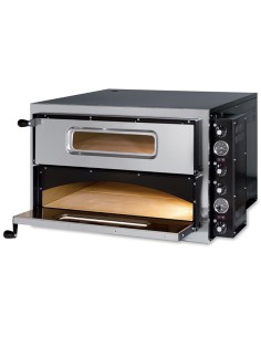 Italian Electric Pizza Oven Thermometer 2 chambers 700x700mm Capacity 4+4 pizzas at 13&quot | XTS BASIC44