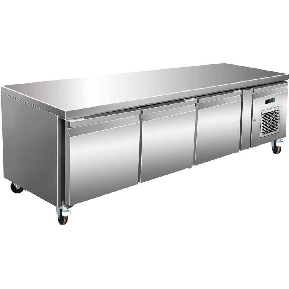Professional Low Refrigerated Counter / Chef Base 3 doors 1795x700x650mm | Stalwart DA-THP3100TN650H