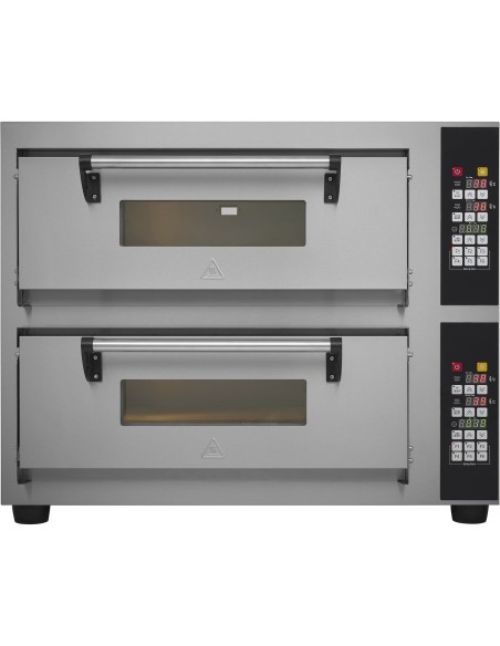 Commercial Pizza oven Electric 2 chambers 610x610mm 450°C Digital controls 8.4kW 380V | Stalwart DA-PS662E