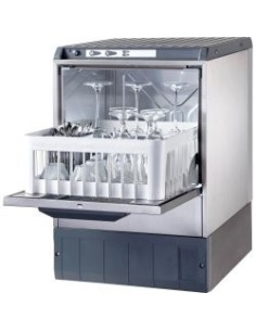 Commercial Glasswasher 1000-1200 glasses/hour 400mm basket Drain pump Detergent pump 13A | Omniwash 4000BTDDPS
