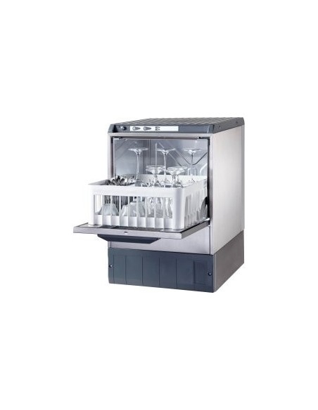 Commercial Glasswasher 1000-1200 glasses/hour 400mm basket Drain pump Detergent pump 13A | Omniwash 4000BTDDPS