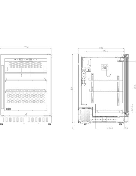 Professional Meat Dry Aging Maturing Refrigerator 125 litres | DA-SN125