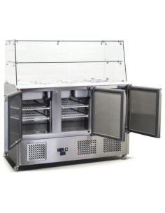 Commercial Saladette Fridge Glass top 3 doors | DA-S93SQ 2