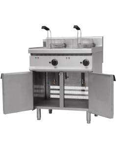 Professional Free standing Fryer Electric Twin tank 2x20 litres 24kW | DA-THE7F1818M 2