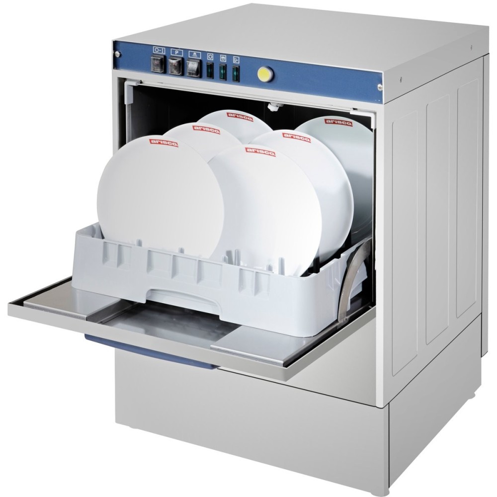 Dishwasher 540 plates/hour 500mm basket Drain pump Rinse aid pump Detergent pump 380V (3phase)| Stalwart Pro