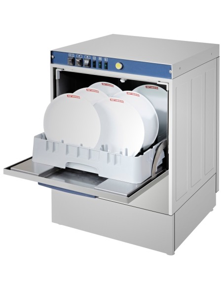 Dishwasher 540 plates/hour 500mm basket Drain pump Rinse aid pump Detergent pump 380V (3phase)| Stalwart Pro