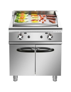 Professional Gas Griddle with Cabinet Base 9.2kW Smooth/Ribbed 700mm Depth | Stalwart DA-ADX706 2
