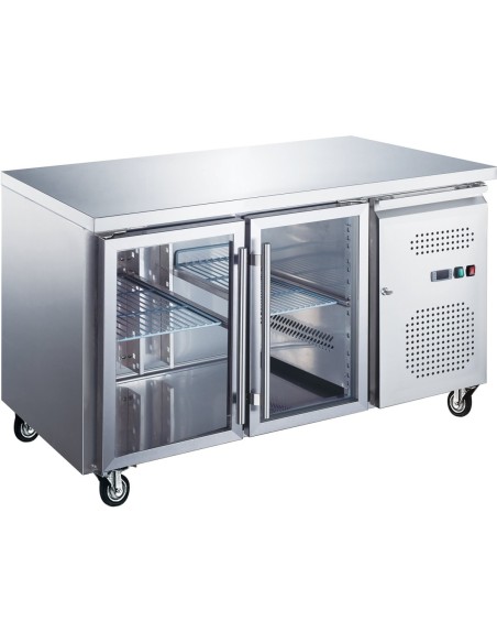 Commercial Refrigerated Counter 2 glass doors Depth 700mm | Stalwart DA-THP2100TNG