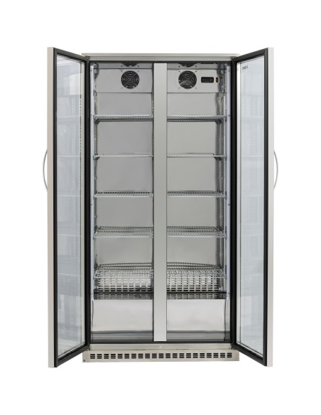 Back bar cooler Double Hinged Door 500 litres Stainless Steel | Stalwart DA-BCSS500G