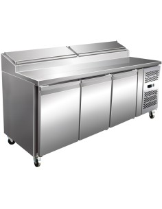 Preparation Counter 3 doors Pizza & Salad Fridge 8 x GN1/3 Pan 1795x700x1085mm | DA-SH37